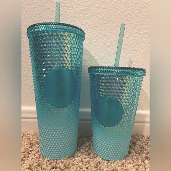 Starbucks | Dining | Starbucks 223 New Release Gradient Blue Studded Tumbler  Set | Poshmark